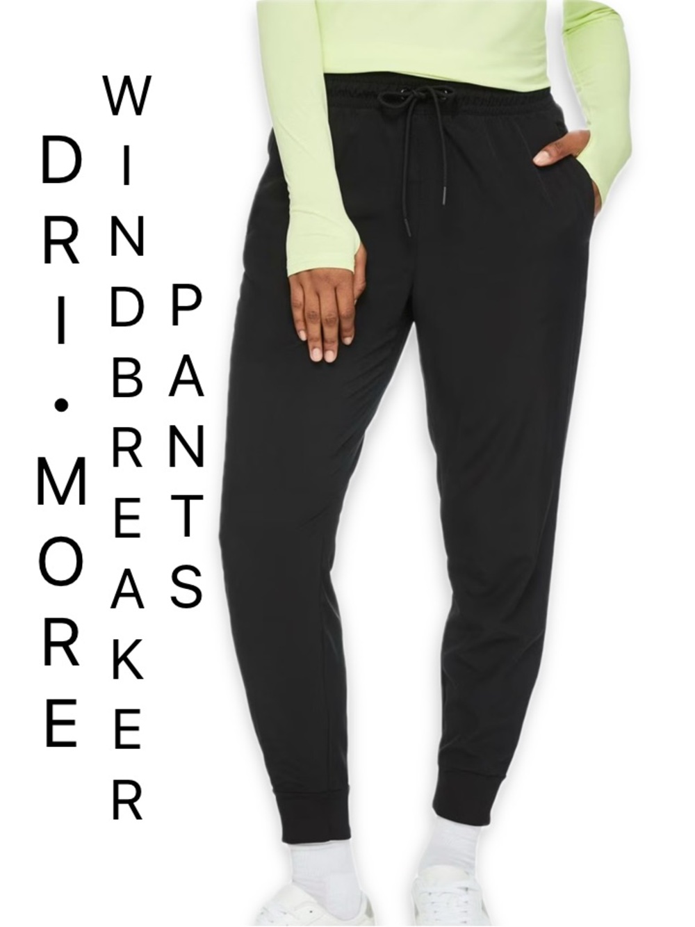 Athletic Dri•More Windbreaker Pants Black Size XXL